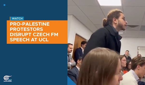 Pro-Palestine protestors disrupt Czech FM speech at UCL