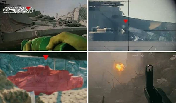 Al-Qassam releases footage of destruction of Israeli tanks in Gaza