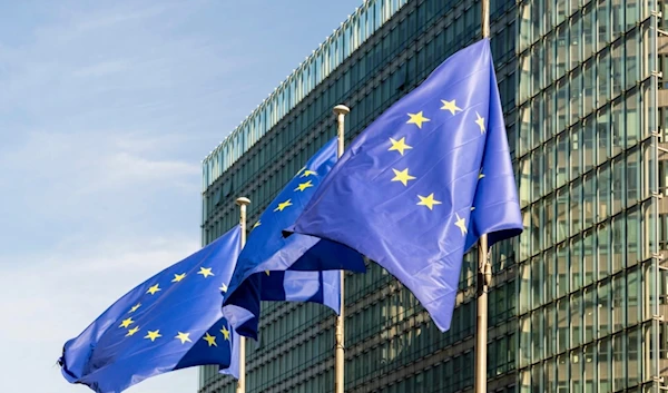 European Union flags flap in the wind ahead of an EU summit in Brussels, Thursday, June 27, 2024. (AP)