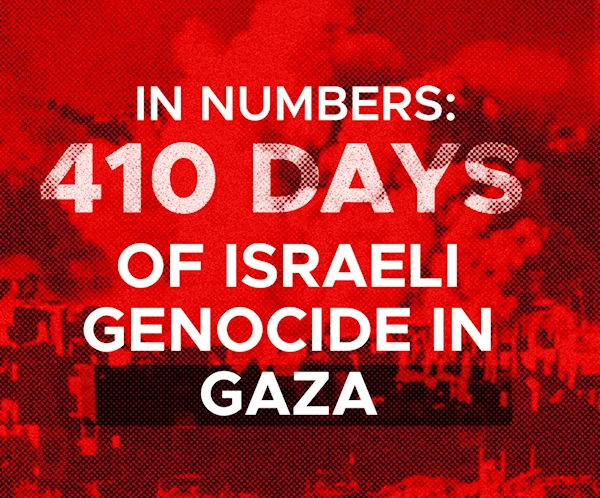 In numbers: 410 days of Israeli genocide in Gaza