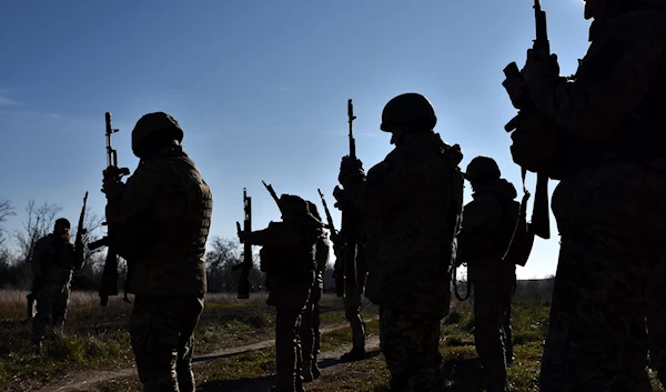 In this photo provided by the Ukraine's 65th Mechanised Brigade press service on Nov. 19, 2024, Ukrainian soldiers attend a training in Zaporizhzhia region, Ukraine. (AP)