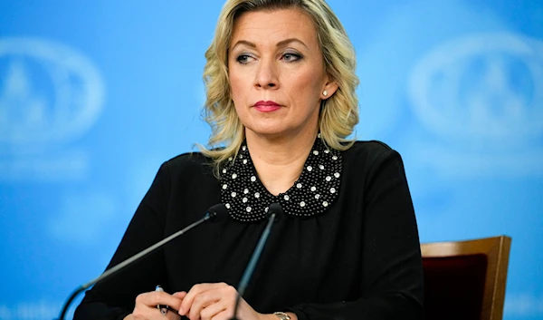 Russian Foreign Ministry spokeswoman Maria Zakharova attends Russian Foreign Minister Sergey Lavrov's annual news conference in Moscow, January 18, 2023. (AP)