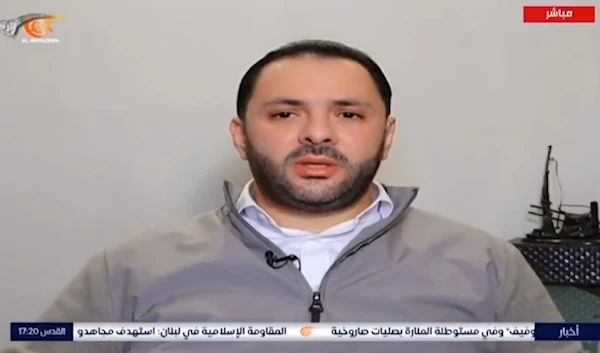 Ali Hijazi, leader of the Ba'ath Party in Lebanon, speaks to Al Mayadeen, November 22, 2024 (Screen grab)