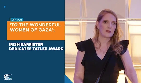 'To the wonderful women of Gaza': Irish Barrister dedicates Tatler Award