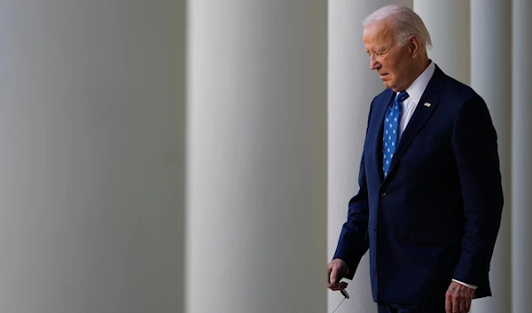 President Joe Biden walks out to speak in the Rose Garden of the White House in Washington on November 26, 2024. (AP)