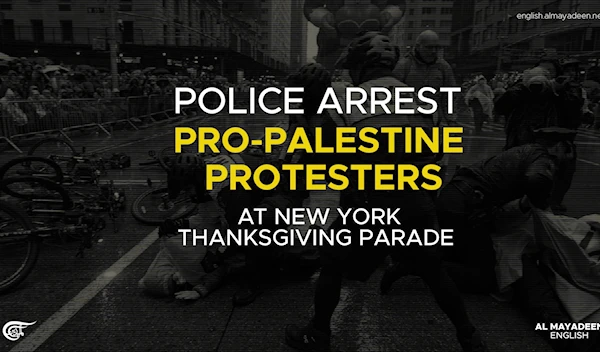 Police arrest pro-Palestine protesters at New York Thanksgiving parade