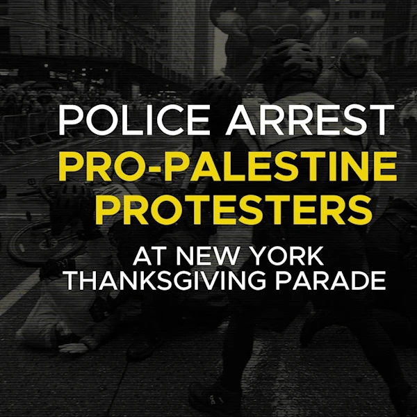 Police arrest pro-Palestine protesters at New York Thanksgiving parade