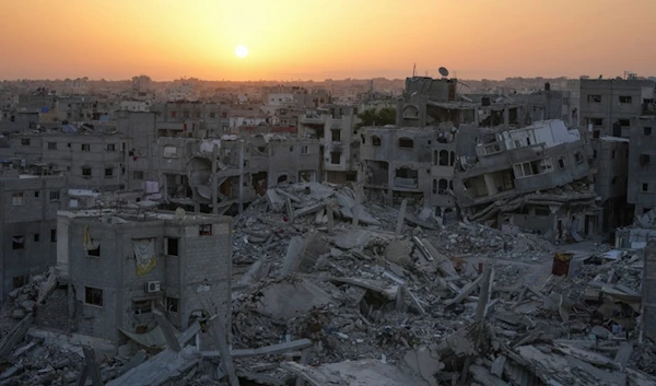 Destruction left by the Israeli air and ground offensive is seen in Khan Younis, Gaza Strip, on Sept. 13, 2024. (AP)