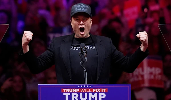 Elon Musk speaks before Republican presidential nominee former President Donald Trump at a campaign rally at Madison Square Garden, Sunday, Oct. 27, 2024, in New York. (AP)