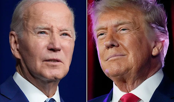 In this combination of photos, President Joe Biden speaks on Aug. 10, 2023, in Salt Lake City, left, and former President Donald Trump speaks on July 8, 2023, in Las Vegas. (AP)