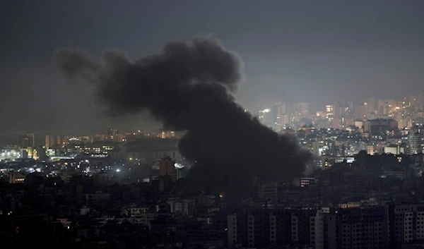 Smoke rises after an Israeli airstrike on Dahiyeh, in the southern suburb of Beirut, Friday, Nov. 8, 2024. (AP Photo/Bilal Hussein)