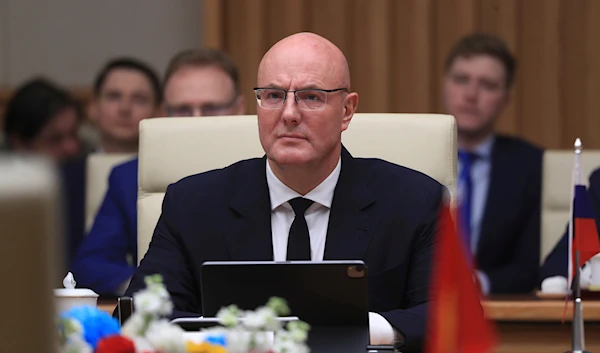 Russian Deputy Prime Minister Dmitry Chernyshenko attends a meeting on Vietnam-Russia Cooperation in Hanoi, Vietnam on April 6, 2023. (AP)