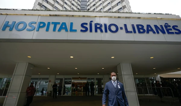 The main entrance of the Sirio-Libanes hospital where Brazilian President Luiz Inacio Lula da Silva is receiving medical treatment in Sao Paulo, Tuesday, Dec. 10, 2024. (AP)