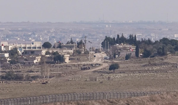 Israeli tanks maneuver in the buffer zone in the Quneitra crossing are viewed from the Israeli-annexed Golan Heights, Tuesday, Dec. 10, 2024. (AP)