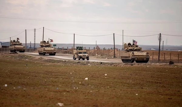 American soldiers patrol in Hasakeh, Syria in 2022.(AP)