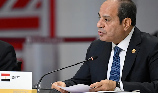 Egyptian President Abdel Fattah el-Sisi speaks at BRICS Summit extended format session in Kazan, Russia, on October 23, 2024.