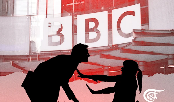 Those in positions of power and authority at the corporation promised a root-and-branch review of the BBC's culture and processes. But nothing seems to have changed. (Al Mayadeen English; Illustrated by Mahdi Rtail)