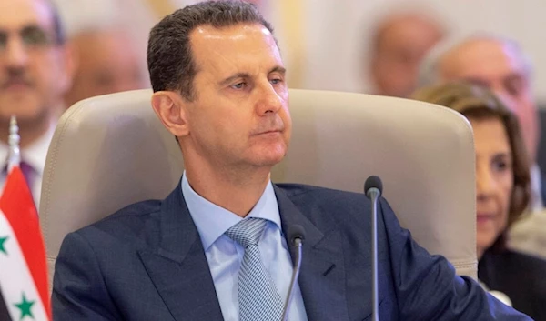 Syrian President Bashar al-Assad listens during the Arab summit in Jeddah, Saudi Arabia, on May 19, 2023. (AP via SPA)