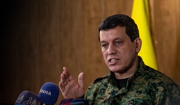 US-backed Syrian Democratic Forces (SDF) commander-in-chief Mazloum Abdi, speaks during a press conference in Syria’s northeastern city of Hasakeh on December 6, 2024 (AFP)