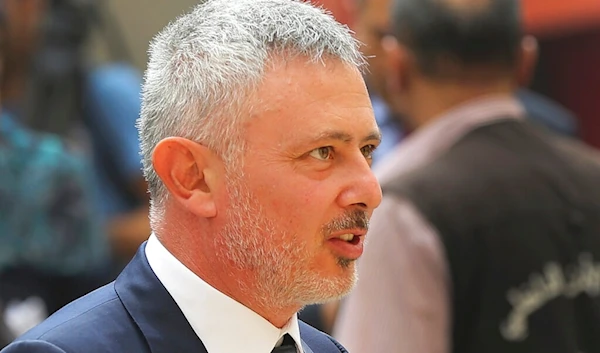 In this Sept. 9, 2015 photo, lawmaker Sleiman Frangieh prepares to enter the parliament building for the National Dialogue meeting between Lebanese political leaders, in downtown Beirut. (AP)