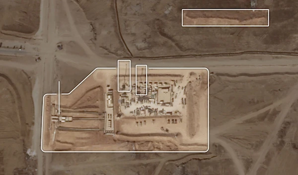 Satellite imagery of the expanding Israeli occupation base in along the Nevatim corridor. (Satellite image by Planet Labs)