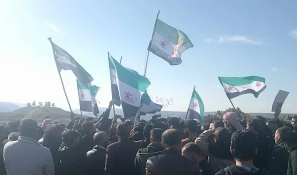 Syrians protest Israeli occupation of base in Yarmouk Basin