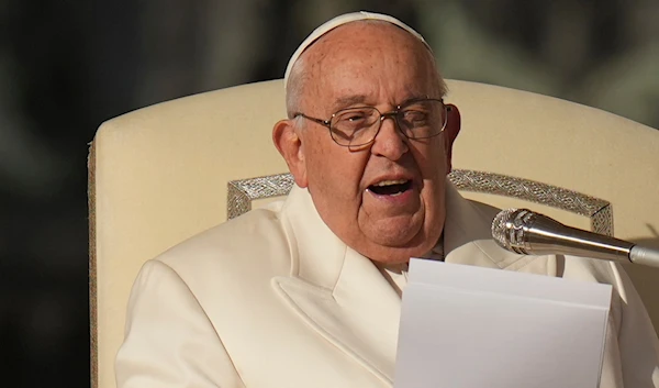 Pope Francis attends his weekly general audience in St. Peter's Square at The Vatican, on December4, 2024. (AP )