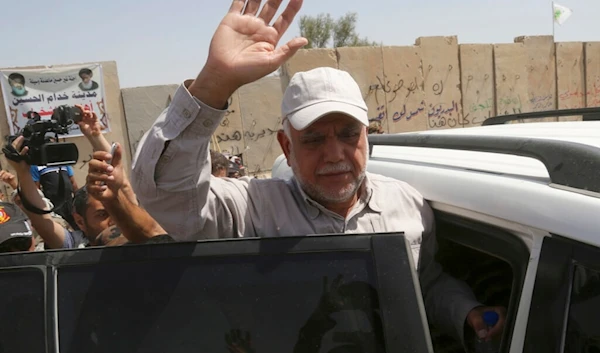 Hadi al-Amiri, commander of the Popular Mobilization Forces, visits forces in Saqlawiyah near Fallujah, Iraq, Thursday, June 2, 2016. (AP)