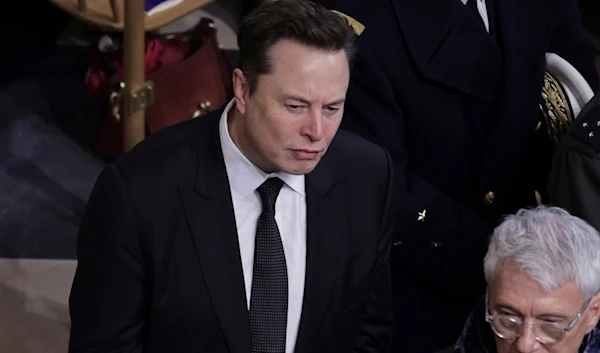 Elon Musk attends the formal reopening of France's iconic Notre Dame Cathedral Saturday, Dec. 7, 2024 in Paris. (Christophe Petit-Tesson, Pool via AP)