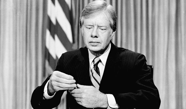 President Jimmy Carter prepares to address the American people on nationwide television from the Oval Office at the White House, April 25 ,1980 in Washington, on the failed mission to rescue the American hostages from Iran. (AP)