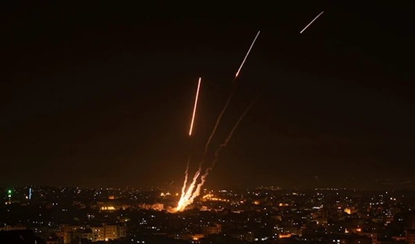 Al-Qassam fire rockets from Gaza at turn of the year