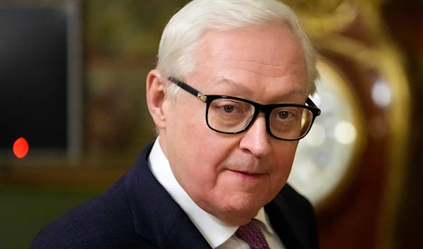 Russian Deputy Foreign Minister Sergei Ryabkov arrives to attend the talks between Russian Foreign Minister Sergey Lavrov and Colombian Foreign Minister Luis Gilberto Murillo, in Moscow, Russia, on November 14, 2024. (AP)