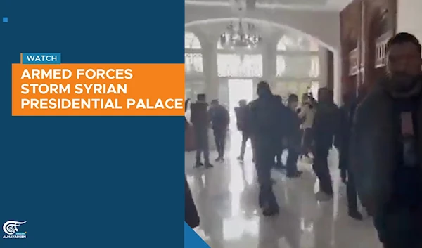 Armed forces storm Syrian presidential palace