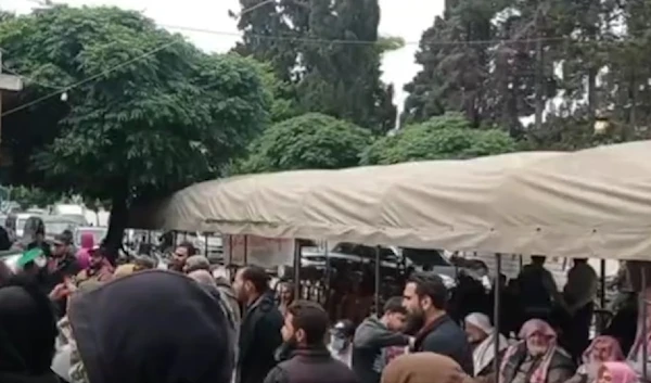 Protesters at the public sit-in tent in Idlib, May 14, 2024 (Social Media)