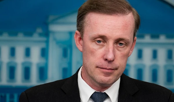 National Security Advisor Jake Sullivan briefs reporters at the White House, Monday, May, 13, 2024. (Doug Mills/The New York Times via AP, Pool, File)