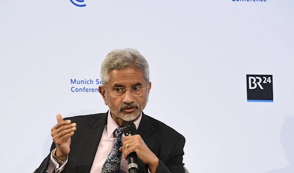 Indian Foreign Minister Subrahmanyam Jaishankar speaks on stage during the 58th Munich Security Conference (MSC) in Munich, southern Germany in 2022. (AFP)