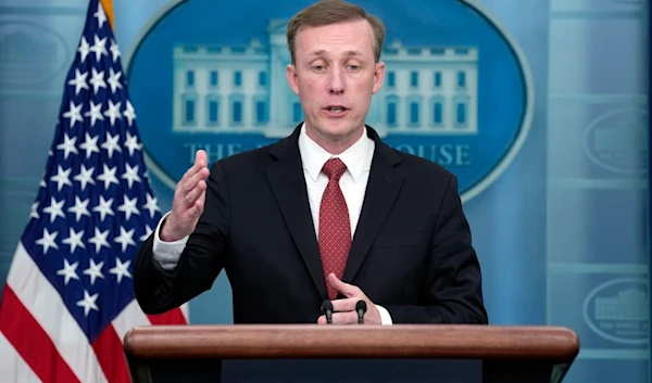 White House national security adviser Jake Sullivan speaks during the daily briefing at the White House in Washington, Tuesday, Oct. 10, 2023. (AP)