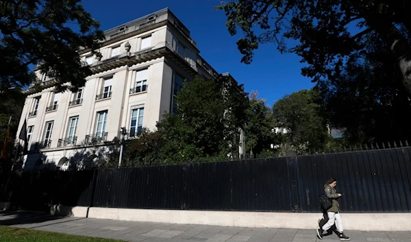 Spain's embassy stands in the Palermo neighborhood of Buenos Aires, Argentina, Monday, May 20, 2024. (AP)