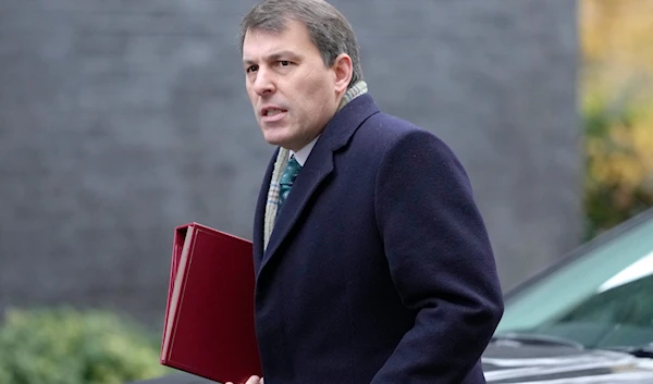 Former UK Chief Secretary to the Treasury John Glen arrives in Downing Street to attend a cabinet meeting in London, on Tuesday, Dec. 13, 2022.(AP)