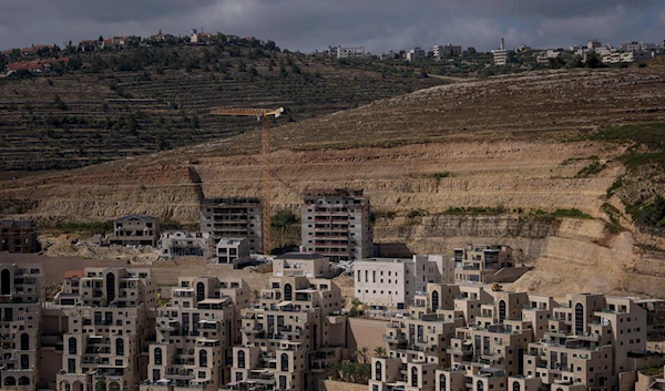 This photo shows a construction site of new Israeli settlements in the occupied West Bank in June 2023 (AP)