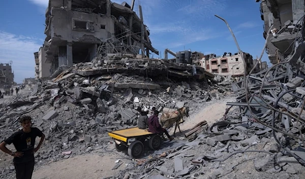 Palestinians find their home city unrecognizable in Khan Younis, Southern Gaza Strip, on April 8, 2024. (AP)