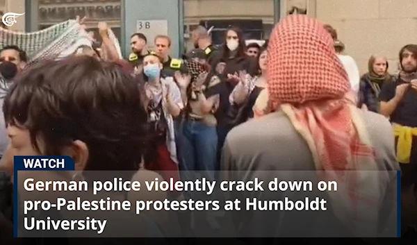 German police violently crack down on pro-Palestine protesters at Humboldt University