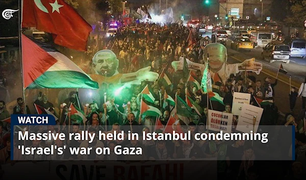 Massive rally held in Istanbul condemning 'Israel's' war on Gaza