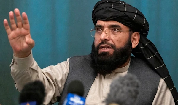 Suhail Shaheen, Afghan Taliban spokesman speaks during a joint news conference in Moscow, Russia. (AP)