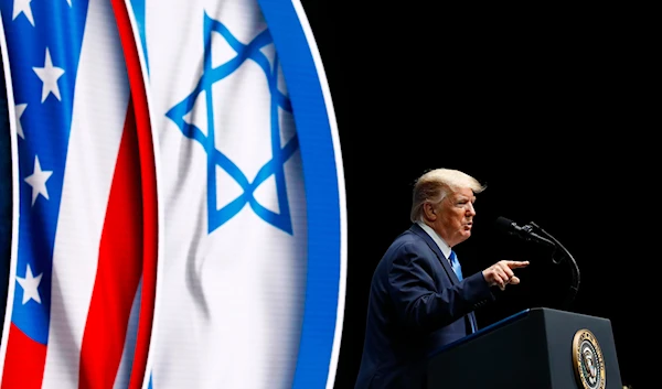 President Donald Trump speaks at the Israeli-American Council National Summit in Hollywood, Fla., on Saturday, Dec. 7, 2019. (AP)