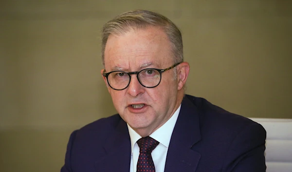 Australian Prime Minister Anthony Albanese speaks during a virtual National Cabinet meeting on May 1, 2024. (AP)