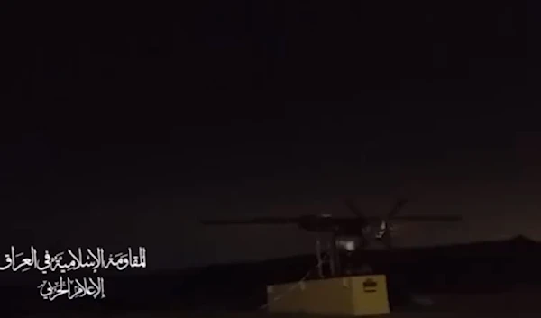 Drone aircraft of the Islamic Resistance in Iraq before launching to destroy occupation sites (military media)