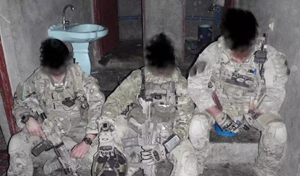 A leaked photo of SAS soldiers on active-duty. It is likely the unit is part of the secret British spy team deployed in “Israel”. (Facebook)