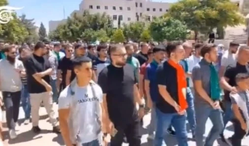 West Bank university students hail Resistance, Sayyed Hassan Nasrallah