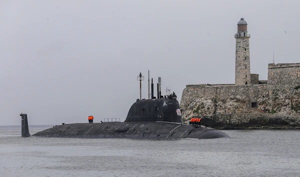 Russia's Kazan nuclear-powered submarine arrives at the port of Havana, Cuba, on June 12, 2024. (AP)